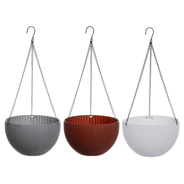 Large Rattan Plaited Hanging Plant Pots Flower Baskets Rope Flower Pot - #C