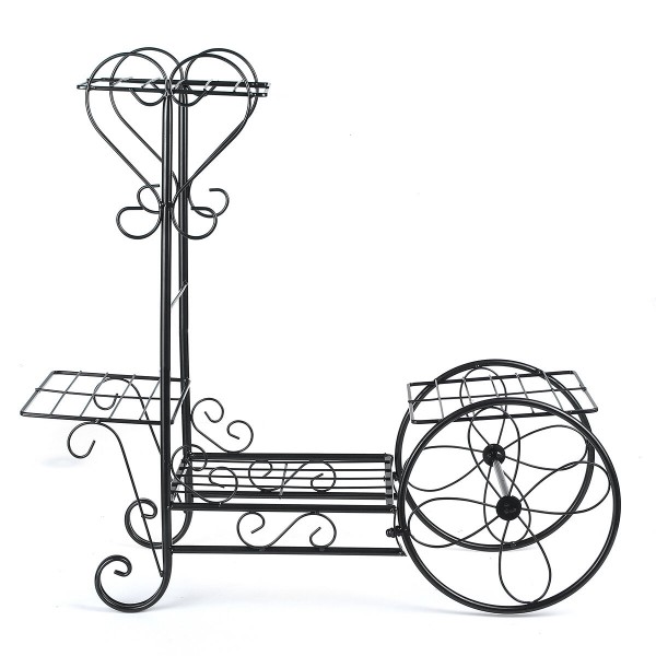 Flower Pot Plant Stand Storage shelf Organizer Plant Shelf Classical Design Iron Design Bookshelf  Round For Office Home Garden 