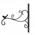 Cast Iron Garden Hanging Basket Hook Bracket Planter Home Wall Ornate Decoration - 1