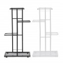 4 Layers Retro Iron Flower Stand Pot Plant Display Shelves Garden Home Decoration - White
