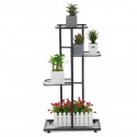 4 Layers Retro Iron Flower Stand Pot Plant Display Shelves Garden Home Decoration - White