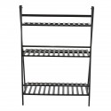 Folding Plants Stand 3 Tier Ladder Shelf Wood Bookshelf Storage Rack Home Decor - 50cm