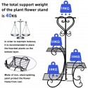 4 Tier Metal Shelves Flower Pot Plant Stand Display Indoor Outdoor Garden Home - #1