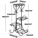 4 Tier Metal Shelves Flower Pot Plant Stand Display Indoor Outdoor Garden Home - #1