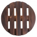 Round Wooden Plant Caddy Potted Plant Stand Flower Pot Holder - #1
