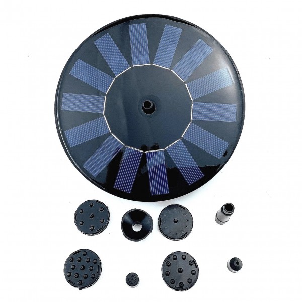 1.7W Solar Fountain Pump Floating Solar Bird Bath Water Pump Fountain Kit for Garden Pond Swimming Pool