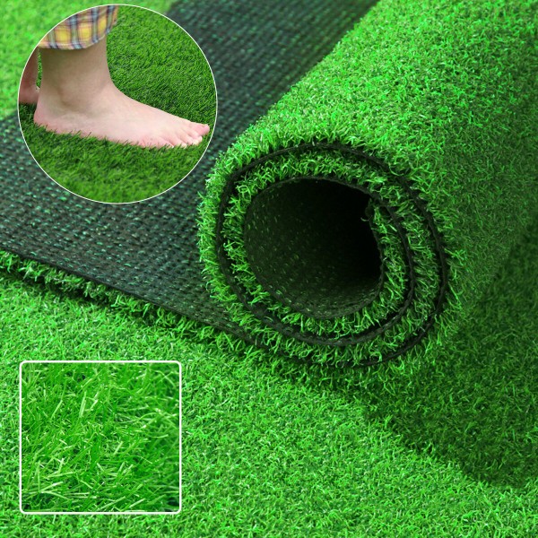 Green Artificial Grass Floor Mat Synthetic Landscape Lawn Garden Carpet Playground for DIY Landscaping Gardening Props Golf - 0.