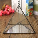 15cm Triangle Greenhouse Glass Terrarium DIY Micro Landscape Succulent Plants Flower Pot