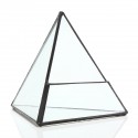 15cm Triangle Greenhouse Glass Terrarium DIY Micro Landscape Succulent Plants Flower Pot