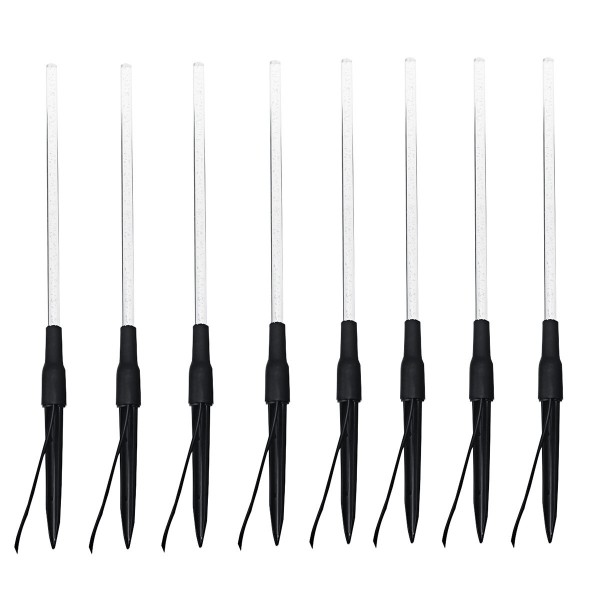 8pcs Solar Light LED Bubble Tubes Outdoor Path Garden Lights Plastic Rechargeable - Blue