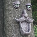 Laughing Tree Face Garden Statue Home Decor Outdoor Courtyard for Outdoor Landscape Plants Decor