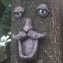 Laughing Tree Face Garden Statue Home Decor Outdoor Courtyard for Outdoor Landscape Plants Decor