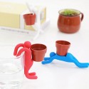 Interest Mini DIY Changed Iron Man Potted Plants Office Home Plant -  Red