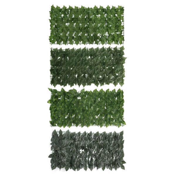 0.5M Outdoor Artificial Faux Ivy Leaf Privacy Fence Screen Decor Panels Hedge Garden Wall Cover - Evergreen Leaf