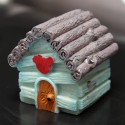 Micro Landscape Decorations  Mini House Garden DIY Decor  - Blue