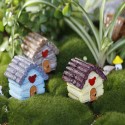 Micro Landscape Decorations  Mini House Garden DIY Decor  - Blue