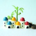 Mini  Castle Micro Landscape Decorations Garden DIY Decor -  Red