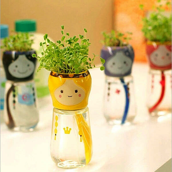 DIY Mini Doll Tail Water Absorption Potted Plant Desktop Office Decor - 04