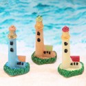 Mini  Lighthouse Micro Landscape Decorations Garden DIY Decor - Yellow
