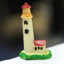 Mini  Lighthouse Micro Landscape Decorations Garden DIY Decor - Yellow