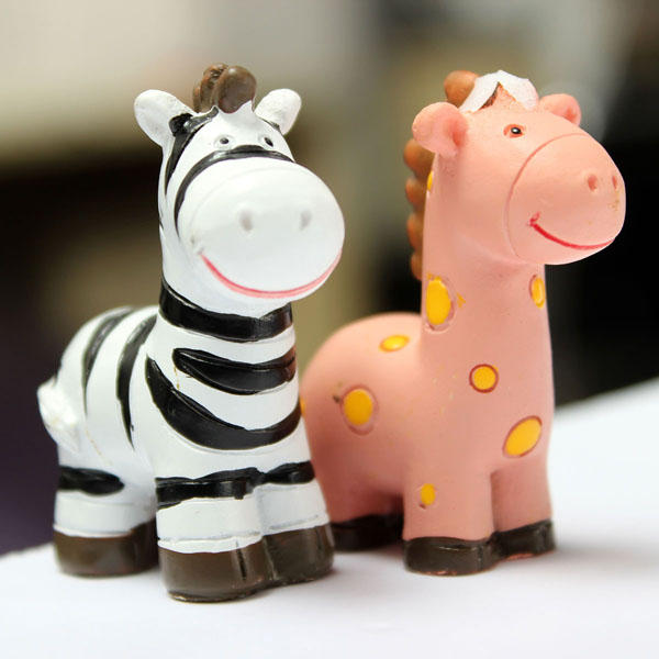 Mini Cute Zebra Micro Landscape Decorations Garden DIY Decor -  Pink