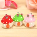 Miniature Mushroom Ornament Potted Plant Landscape Garden DIY Decor -  Pink