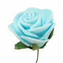 Miniature Rose Ornaments Potted Plant Craft Garden Bonsai DIY Decor - Blue