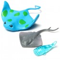 Mini Fish Whale Micro Landscape Decorations Garden DIY Decor - Blue spots flat fish