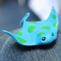 Mini Fish Whale Micro Landscape Decorations Garden DIY Decor - Blue spots flat fish