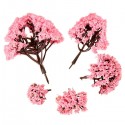 5 Size Pink  Trees Fairy Garden Ornament Plant Pot Decor - 6.5cm