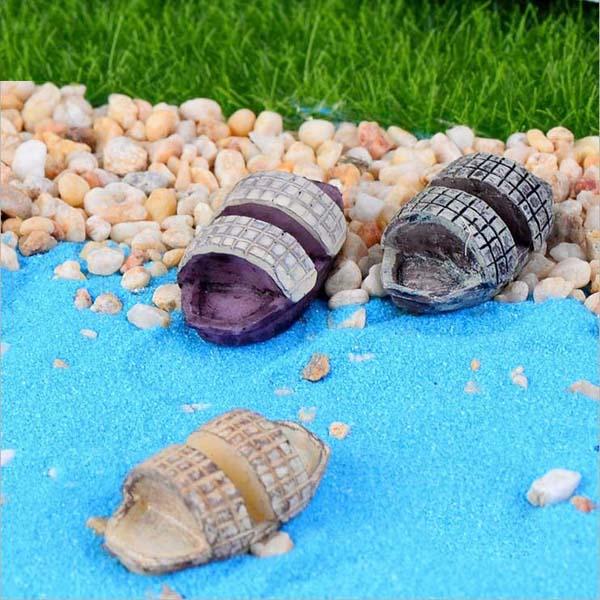 Mini  Boat Micro Landscape Decorations Garden DIY Decor - Black