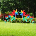 Colorful PVC Wooden Windmill Home Garden Party Wedding Decoration Kid Toy - 12cm