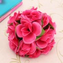 Artificial Wedding Silk Rose Flower Ball With Leaves Party Home Decoration - Rose