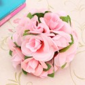 Artificial Wedding Silk Rose Flower Ball With Leaves Party Home Decoration - Rose