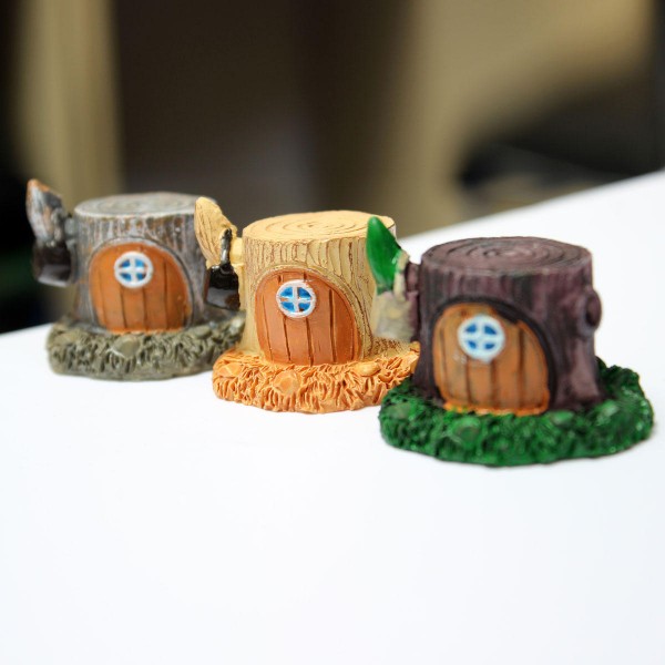 Miniature Tree House Ornaments Microlandschaft Garden Bonsai DIY Decor -  Yellow