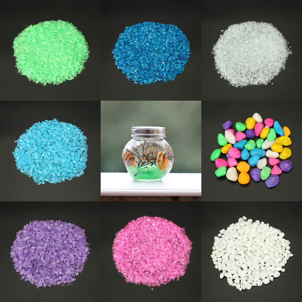 60g DIY Micro Landscape Colroful Glass Stone Decoration Garden Succulent Plants Flower Pot Decor - Dark Blue