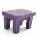 Mini  Stool Chair Desk Figurine Micro Landscape Ornament Gardening Decoration DIY Bonsai Craft - Purple Stool