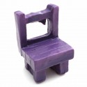 Mini  Stool Chair Desk Figurine Micro Landscape Ornament Gardening Decoration DIY Bonsai Craft - Purple Stool
