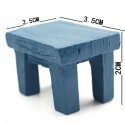 Mini  Stool Chair Desk Figurine Micro Landscape Ornament Gardening Decoration DIY Bonsai Craft - Purple Stool