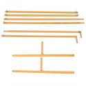 Garfans Square Metal Arch Wedding Party Bridal Prom Garden Floral Decoration Party Supplies Decorations - Gold