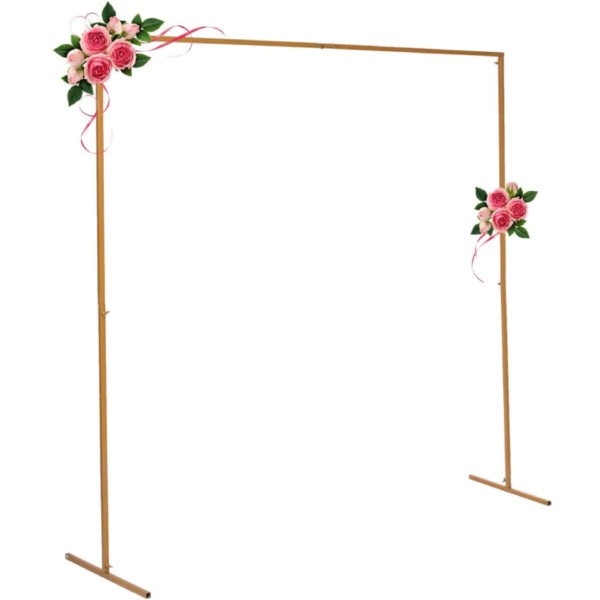 Garfans Square Metal Arch Wedding Party Bridal Prom Garden Floral Decoration Party Supplies Decorations - Gold
