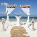 Garfans Square Metal Arch Wedding Party Bridal Prom Garden Floral Decoration Party Supplies Decorations - Gold