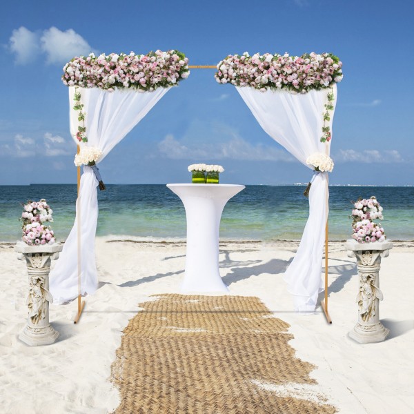 Garfans Square Metal Arch Wedding Party Bridal Prom Garden Floral Decoration Party Supplies Decorations - Gold