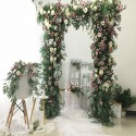 Garfans 1X2M Wedding Stage Background Frame Wrought Iron Decorative Flower Stand Custom Wedding Square Arch Shelf Wedding Decor 