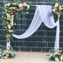 Garfans 1X2M Wedding Stage Background Frame Wrought Iron Decorative Flower Stand Custom Wedding Square Arch Shelf Wedding Decor 