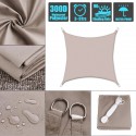 300D Kahki Heavy Duty Shade Sail Sun Outdoor Garden Patio Awning Canopy UV Protection Cover - 3M Rectangle