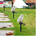 1pc Garden Solar Lights Outdoor Decorative Resin Owl Solar LED Lights With Stake For Garden Lawn Pathway Yard Decortions