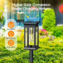 2pcsSolar Pathway Lights Outdoor, Upgraded Solar Outdoor Lights, Bright Solar Garden Lights Outdoor Waterproof, Auto On/Off Outdoor Solar Lights For Yard Landscape Path Lawn Patio Walkway