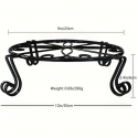2pcs Black Plant Stand For Flower Pot Heavy Duty Potted Holder Indoor Outdoor Metal Rustproof Iron Garden Container Round Supports Rack For Planter Bronze, Pumpkin Stand Outdoor