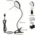 1pc LED Plant Grow Lights (Sunlike Full Spectrum) With Timer Auto On/Off 4/8/12H Waterproof Grow Lamp For Indoor Plants, 5 Dimmable Levels, Adjustable Gooseneck